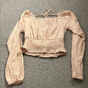 Women's Peach Long Sleeve Top